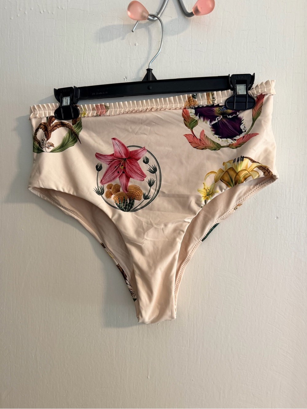 Agua Bendita marina floral high waisted bikini bottoms